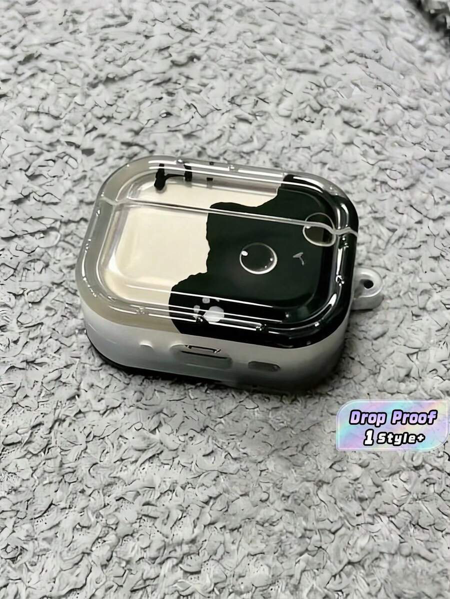 1个可爱黑猫图案耳机保护套,兼容 1、2、3、4代Pro、Pro 2和新款Pro 3代 - 黑色 - 查看 1