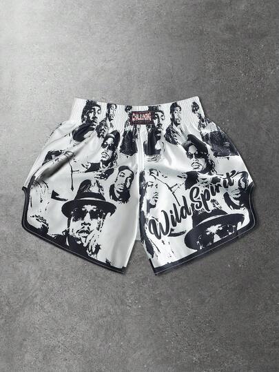 ROMWE MEN Street Life Pantalones cortos casuales de verano de cintura elástica versátiles para uso diario para hombres