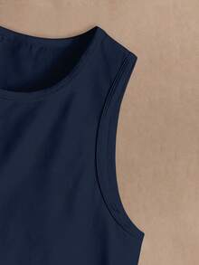 Manfinity RebelGame 3pcs/Pack Men's Casual Solid Color Knit Sleeveless Vest, Suitable For Daily Wear - Multicolor - View 5