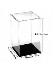 Clear Acrylic Display Case, Stackable Box, Figure Box, Assemble Vertical Display Box Stand With Black Base, Popular Character Dust Box, Dustproof Protection Showcase For Collectibles Memorabilia FigurinesFull Mitt Figure Case, Acrylic, Collection Case, Easy To Assemble, Stain Resistant, Gloves, Cleaning Cloth, Acrylic Case, Care Instructions, Instruction - Black - View 17