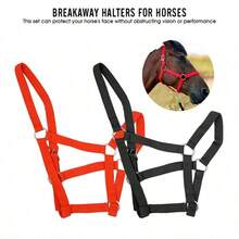 1pc Adjustable Horse Halter, 2.5CM Wide PP Webbing Horse Bridle Headstall, Suitable For Various Equestrian Training And Riding Scenarios, Essential For Outdoor Riding - Multicolor - View 6