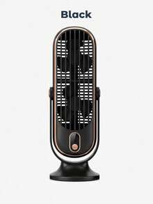 Teckwe Mini Desk Fan, 5 Speeds Portable Tower Fan With LED Display, Ultra Quiet USB Rechargeable Personal Fan, 180° Adjustable Small Cooling Fan For Home Office Bedroom - desktop - View 9