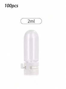 100pcs Transparent Travel Dispenser, 2ml/3ml With Flip Cover, Portable Glass Bottle, Used To Store Lotion And Lotion - Multicolor - View 13