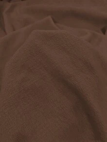EMERY ROSE 纯色无袖U领带口袋宽松夏季休闲连体裤 - 棕色 - 查看 3