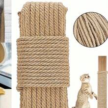 1pcs 10m Natural Sisal Rope, Heavy Duty Thick Twine ,Premium Quality Jute Rope ,For Cat Scratcher Post Tree, Garden, Binding, Crafts Packing Material, Home Decorating - Multicolor - View 4