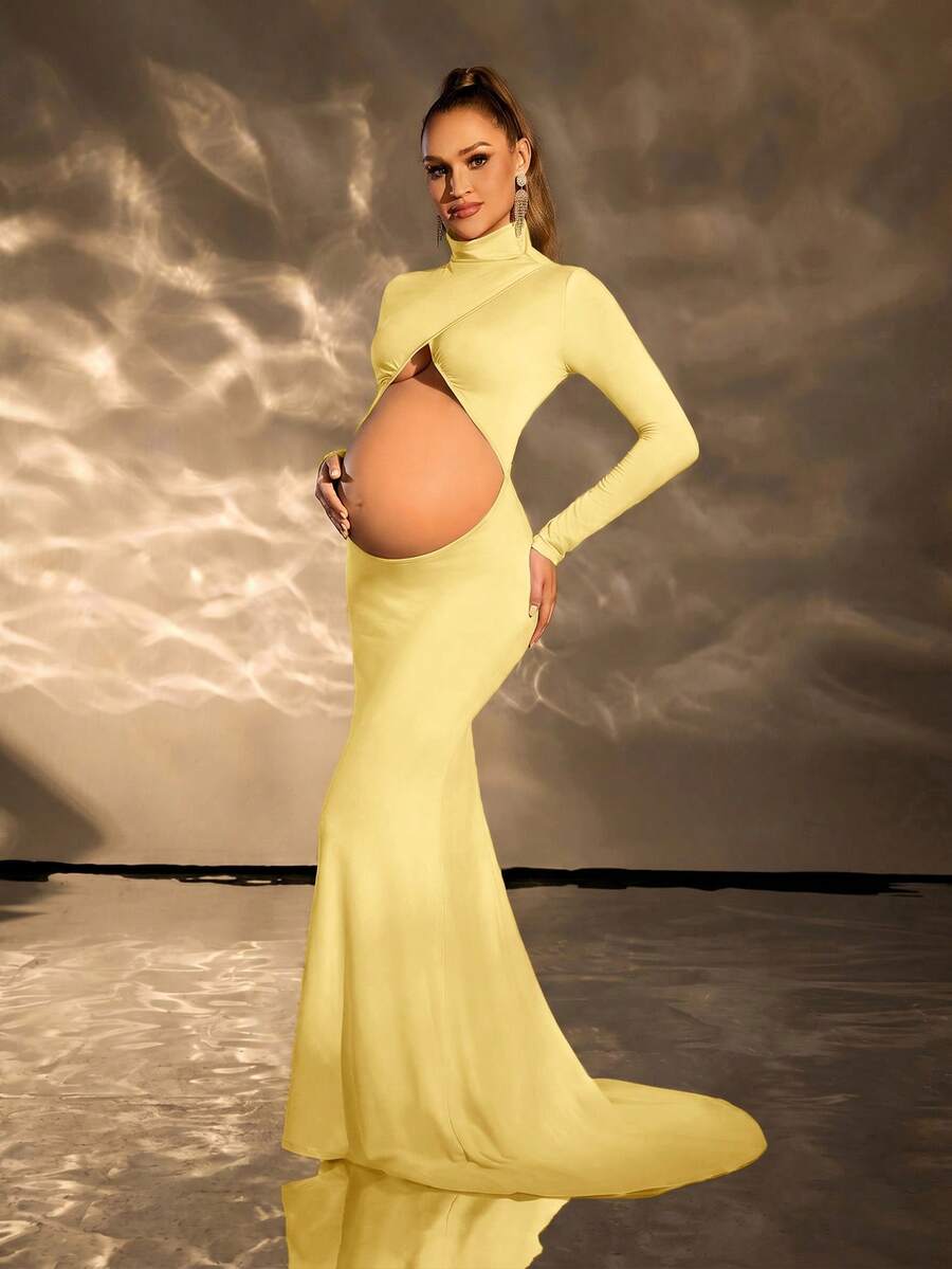 Cheriluna Maternity 孕妇写真服装 - 黃色 - 查看 1