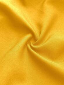 Maweii Plus Size Retro Sexy Black Ruffle Bandeau Waist Wide Leg Jumpsuit - Yellow - View 8
