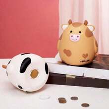 1 Buah Perhiasan Resin Anak Sapi Lucu, Kotak Uang, Ornamen Meja, Hadiah Kreatif, Hadiah Dekorasi Rumah, Celengan - MultiWarna - View 6