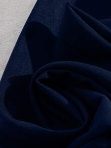 EMERY ROSE Mono de manga larga elegante y versátil con patchwork en blanco y negro, adecuado para el uso diario - Azul Marino - Ver 6