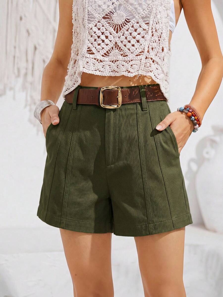 Anewsta Pantalones cortos de diseño casual, versátil y de moda para primavera/verano