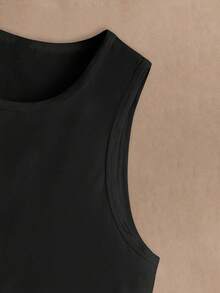 Manfinity RebelGame 3pcs/Pack Men's Casual Solid Color Knit Sleeveless Vest, Suitable For Daily Wear - Multicolor - View 8