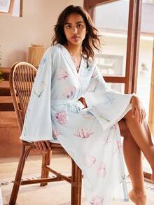 Áo choàng nữ kiểu Bohemian Ocean Element Pattern Bubble Crinkle - Nhiều màu - Xem 4