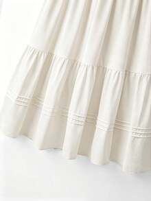 GlowEve CURVE Plus Size Layered Ruffle Hem Detail Skirt Fall - White - View 7