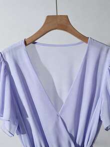 Nuevo vestido de gasa elegante y fluido para mujer, de primavera/verano - Púrpura malva - Ver 4