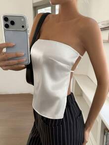 Áo tank top và áo hai dây dành cho nữ - Màu be - Xem 2