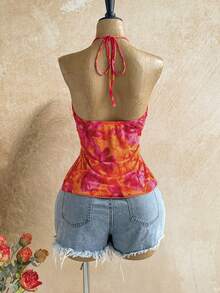 SHEIN WYWH Tops de tirantes y camisetas de mujer - Naranja Quemada - Ver 2