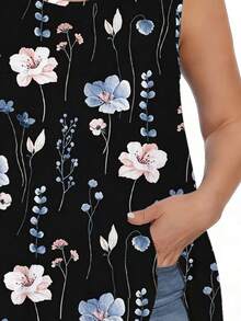 SHEIN LUNE 这款时尚印花休闲背心专为女性设计，适合通勤、度假和日常穿着。它是春夏款式，是送给姐妹和母亲的理想礼物，也是一款休闲时尚的上衣。 - 彩色 - 查看 3