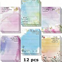6/12pcs Personal Faith Prayer Journal Notebook, Mother's Day Gift, Inspirational Diary, Religious Gift For Women, Girls, School Supplies - Multicolor - View 9