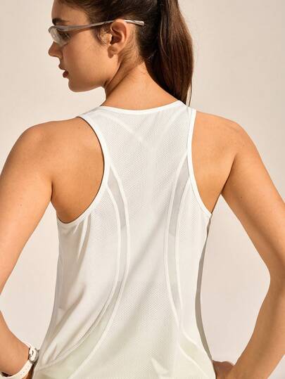 Exploreva Camiseta de tirantes de mujer de unicolor para fitness y actividades al aire libre