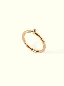 Two Fashionable And Beautiful Simple Exquisite Elegant High-End Light Luxury Ring Set - donut - View 3