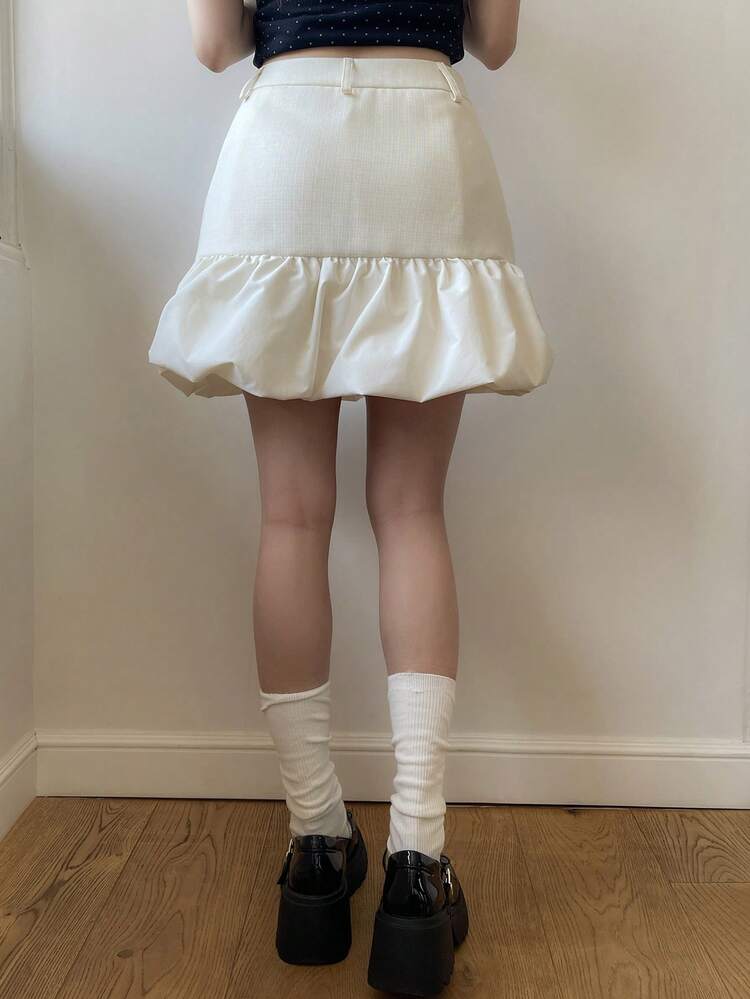 Women's Solid Color Bud Skirt, Casual Vacation Summer Skirt