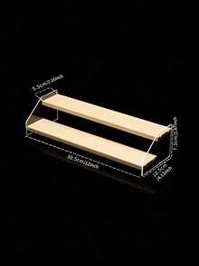 1pc Wooden Multilayer Stepped Display Stand, Wooden Multi-Tier Storage Display Riser For Collectibles, Action Figures, Perfume, Cosmetics, Multipurpose Display Shelf - Beige - View 22