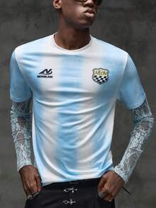 NEON BLANC Men's Digital Print Lace 2 In 1 Long Sleeve - White - View 4