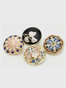 10 Buah Kancing Mewah Rhinestone 15/20mm untuk Pakaian, Bahan Jahit, Aksesoris Jahit, Kancing Jaket Wanita, Kancing Mantel, Kancing Lebah - MultiWarna - View 5