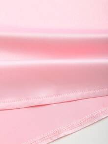 Sweetra Đầm ngắn dáng chữ A màu hồng, chất liệu satin, kiểu Pháp mới, vai bất đối xứng, thắt eo bằng khóa kim loại trang trí, thời trang xuân/hè, thanh lịch, thích hợp cho công sở. - Hồng - Xem 6