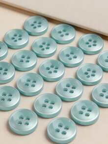 50/100/200/300/500/1000 颗纽扣 - 水绿色复古圆形纽扣，适用于 DIY 项目、衬衫、缝纫、小型配饰（例如钱包）和 DIY 钱包制作。 - 水綠 - View 9