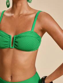 Travachic Conjunto de traje de baño minimalista de unicolor para mujer - Multicolor - Ver 6