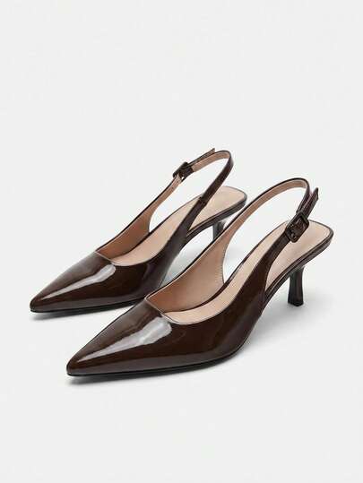 Lumivelle Pointed Toe High Heel Sandals For Women, New Autumn Fashion Versatile Delicate Stiletto Ankle Strap Closed Toe Elegant Pumps,Elegant,Kitten Heels