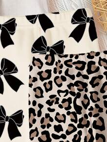 Souflis Souflis Bộ 4 món quần legging/quần dài/quần tất màu trơn cho bé gái, cạp chun, họa tiết da báo và trái tim dễ thương, trang phục mùa xuân và mùa hè, phong cách mùa xuân, phong cách mùa hè, trang phục thường ngày, quần áo trẻ em họa tiết hoa, kiểu dáng mới. - Nhiều màu - Xem 3
