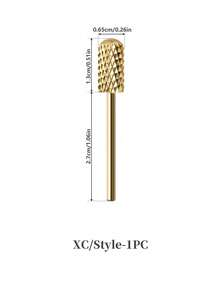 GGJOYO Nail Drill Bit, 1pc Bits For Nail Drill, Tungsten Carbide Nail Drill Bits, Smooth Round Top Large Barrel Bits, Nail Supplies For Nail Tech To Remove Acrylic Nails (XF & F & M & C & XC & 2XC) - Gold - View 15