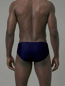 ZELFYO Men's Holiday Beach Contrast Color Block Trunks Swimwear Briefs,Hawaiian - Navy Blue - View 2