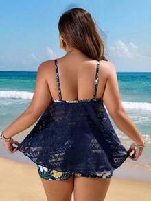 Women Plus Size Sports Dresses - Blue 2 - View 3