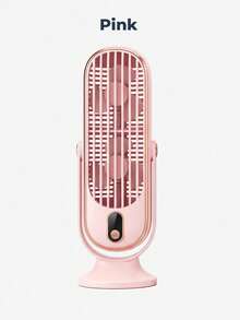 Teckwe Mini Desk Fan, 5 Speeds Portable Tower Fan With LED Display, Ultra Quiet USB Rechargeable Personal Fan, 180° Adjustable Small Cooling Fan For Home Office Bedroom - desktop - View 11