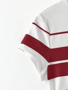 SHEIN Franclia Women T-Shirts - Red and White - View 4