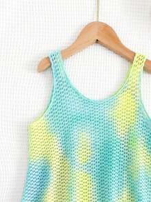 Cubrecosturas con diseño hueco y degradado de color para niñas, apto para niñas de 4 a 7 años, ideal para vacaciones de verano en la playa, cómodo y ligero - Multicolor - Ver 3