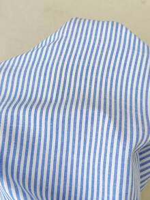 Sunnyshic Abito a-line in cotone a righe blu e bianche con scollo a v, schienale scoperto e laccio, elegante per l'estate, la spiaggia, le vacanze, gli spostamenti, lo shopping, gli appuntamenti e l'uso quotidiano - Blu e Bianco - Visualizzare 8