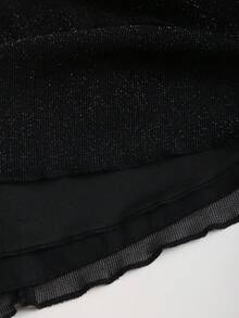 Sweetra Đầm ngắn tối giản gợi cảm dành cho nữ, mùa xuân/hè - màu đen - Xem 6