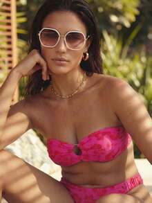 Anewsta Bộ bikini quây gợi cảm in hoa dành cho nữ, thích hợp mặc đi biển mùa hè. - Nhiều màu - Xem 4
