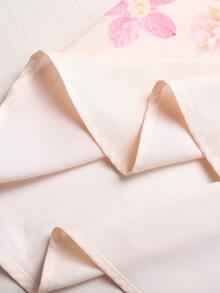 SHEIN 少女碎花印花休闲优雅法式夏季连衣裙，适合母亲节、毕业典礼、夏季等场合 - 粉色 - 查看 9