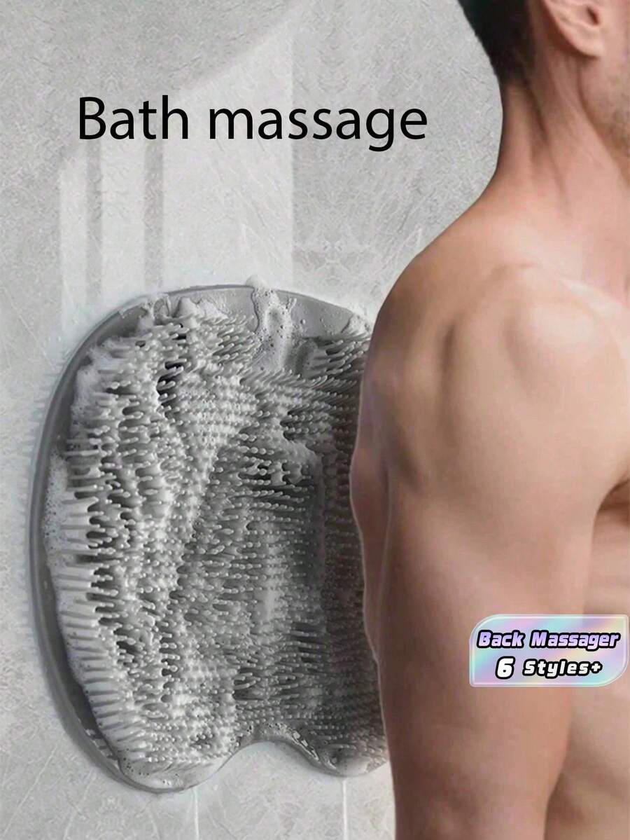 1 Cái Chà Da Toàn Thân Bằng Silicone Có Đế Hút Gắn Tường Dùng Cho Phòng Tắm, Mát-xa Lưng, Chà Chân Chống Nước, Bàn Chải Loại Bỏ Da Chết, Trị Chai Sẹo, Mụn Lưng, Giảm Đau Cơ, Màu Ngẫu Nhiên, Dụng Cụ Chăm Sóc Sức Khỏe, Chăm Sóc Da, Dụng Cụ Mát-xa Thiết Yếu, Tẩy Tế Bào Hút, Phụ Kiện Spa, Dụng Cụ Phục Hồi Cơ Bắp, Thiết Bị Thư Giãn - Nhiều màu - Xem 1
