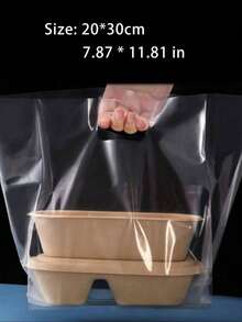 10/20/40pcs Clear Gift Bags With Handles, Transparent Plastic Shopping Bag, Sturdy, Suitable For Mother's Day, Wedding, Birthday, Graduation, Bridal Showers, Party Supplies, Shopping Valentine's Day Valentine's Day, Valentines Wedding, Birthday,Easter,Birthday Decorations,Wedding Items,Bridesmaid Gifts,Party Favors,Graduation,Party Supplies,Christmas Decorations - Multicolor - View 9