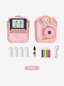 Teckwe Instant Print Camera, Unicorn Silicone Cover Digital Camera, 1080P HD Selfie Camera Toy With Thermal Printer, Educational Camera With Accessories For Girls - Multicolor - View 8