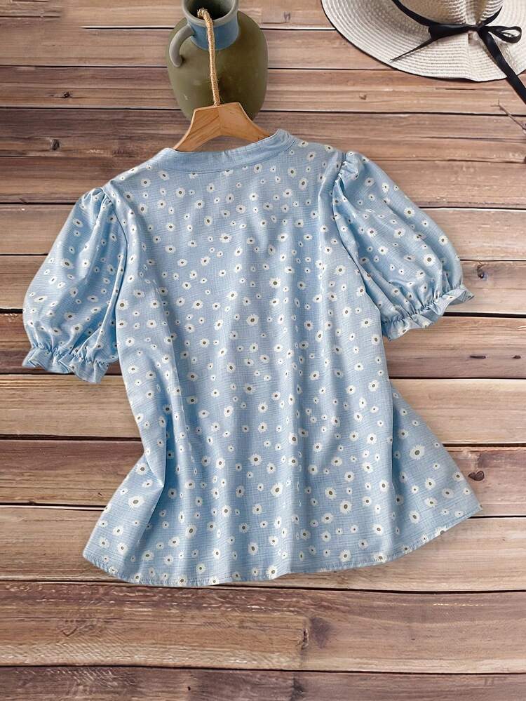 Plus Size Women Spring Casual Vacation Floral Print Shirt Beach Outfit For Women Summer Outfits For Women Casual Blouses For Women