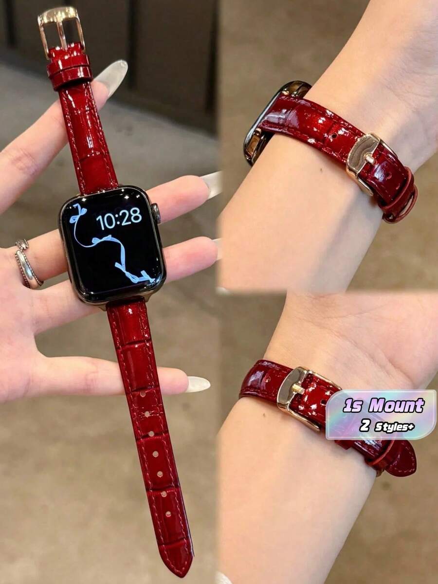 时尚品牌 D 字母金色金属装饰软皮表带，适用于 46mm 38mm 40mm 41mm 42mm 44mm 45mm 49mm 表盘；优雅女士珍珠皮革替换表带，适用于 Series 11 10 9 8 7 6 5 SE Ultra 2；时尚配饰，适合女孩，圣诞节和情人节礼物。