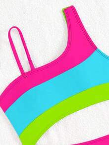 Girls' Colorblock Asymmetric Neckline One-Piece Swimsuit, Waist Cutout Design, Purple Beach Outfit Winter Christmas Halloween Toddler Cardigan Sweater Autumn Fall Jumpers Sweaters Tops Dress Dresses Christmas Jumper Cozy Pixies Prepcrw Christmas Outfit Halloween  New Born Toddler  Fall Winter Dress Halloween  Romper Stuff Halloween Jumper Jumper Cardigans Shirts White Cardigan Clean Downtown Off The Shoulder Sweater Outfit Sets Pink Sweater Jacket Cute Fall Outfits Outfits Top Maija Christmas Dress  Toddler Fall Dark Purple Skirt Christmas Sweater  Fall Sweaters Unisex White Sweater Vest Skirt Sets - Multicolor - View 3