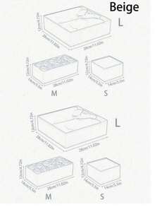 6-Piece Drawer/Desktop Cosmetics Storage Box, Dressing Table Storage Box, Anti Drop Multi Compartment Small Item Storage Box, Exquisite Storage Box, Room Decoration, Home Decoration, Autumn Decoration, Bedroom Decoration - White - View 11